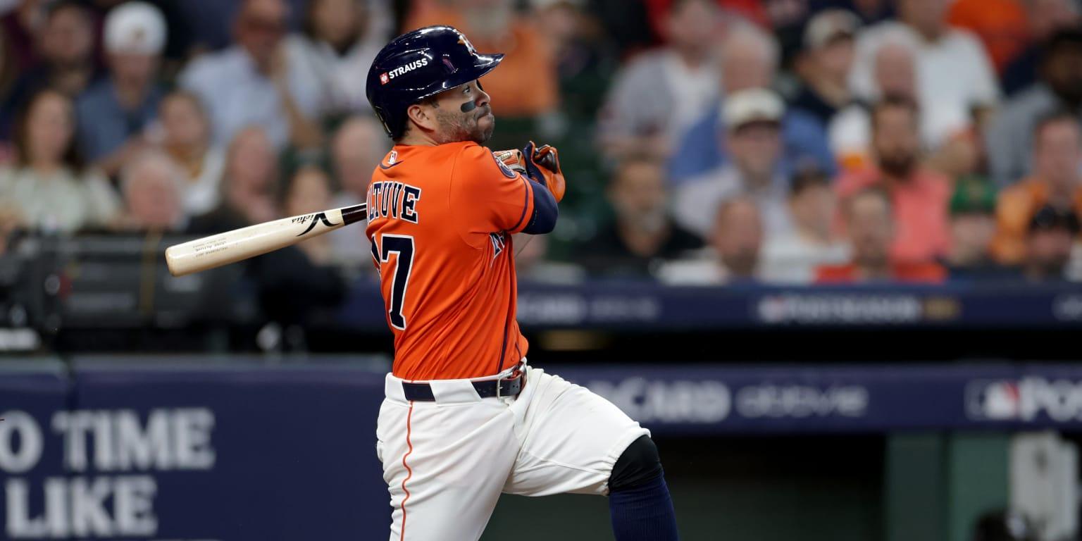 Con su 28.º jonrón en postemporada, Altuve se coloca ahora a 1 del récord de todos los tiempos
