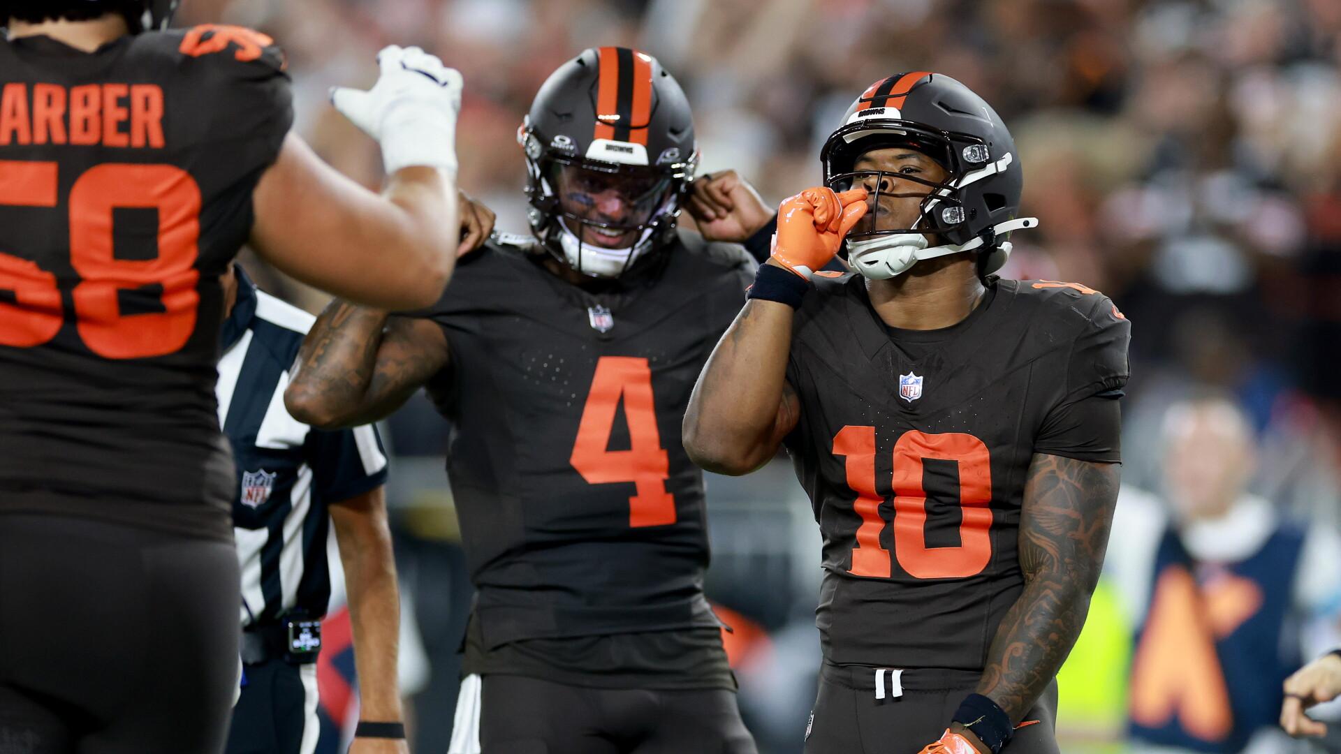 Thursday Night Football: Deshaun Watson y los Browns vencen a los Steelers 21-10 al medio tiempo