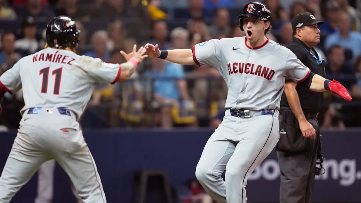 Los Guardians silencian a los Rays en el Juego 1 de la SCLA, lo suficiente para que los cánticos de 'José' resuenen en el Tropicana Field