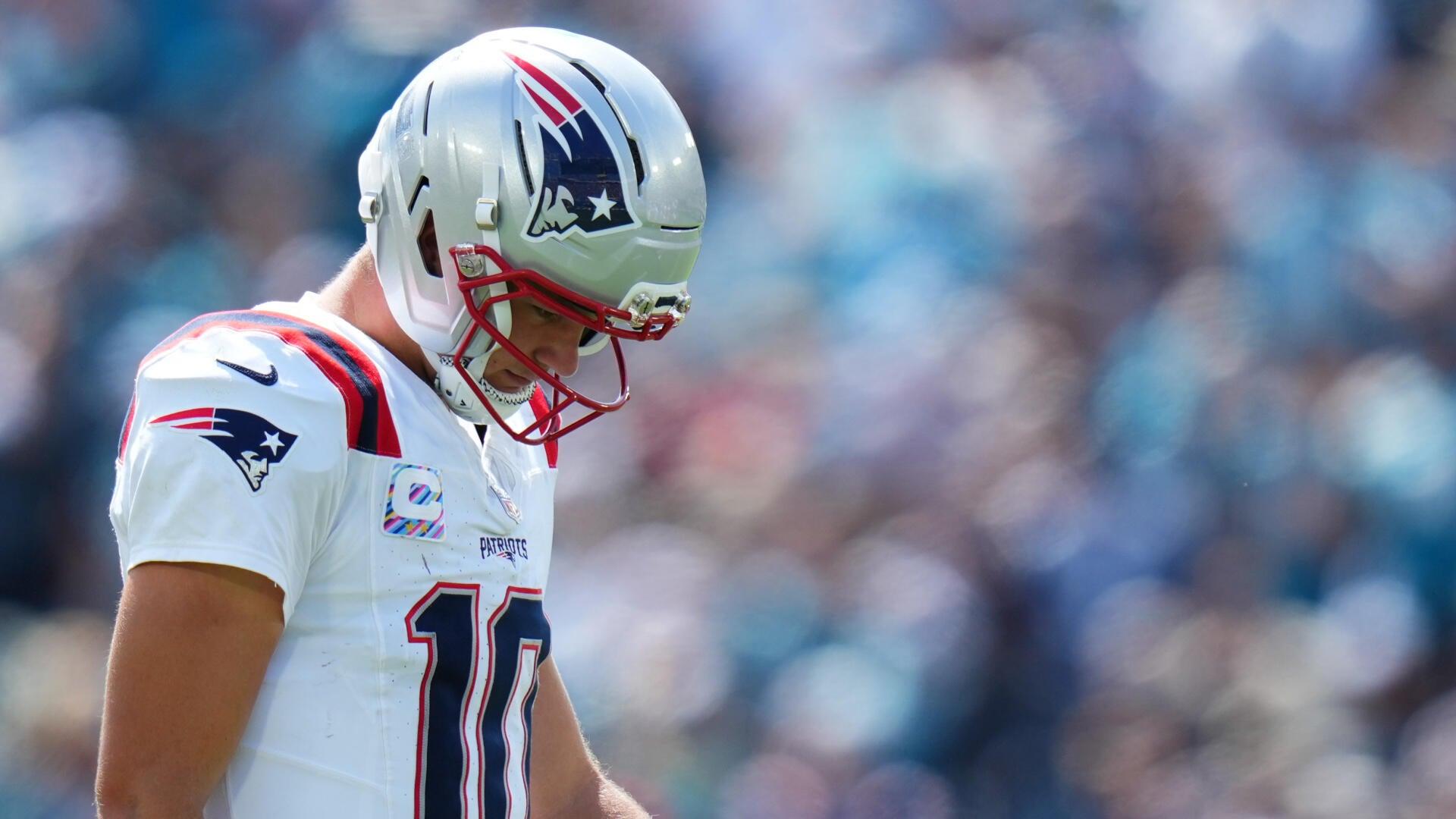 Detrás de la alarmante mala racha de Drake Maye en 2026 un año después de que el mariscal de campo de los Patriots fuera subcampeón del MVP