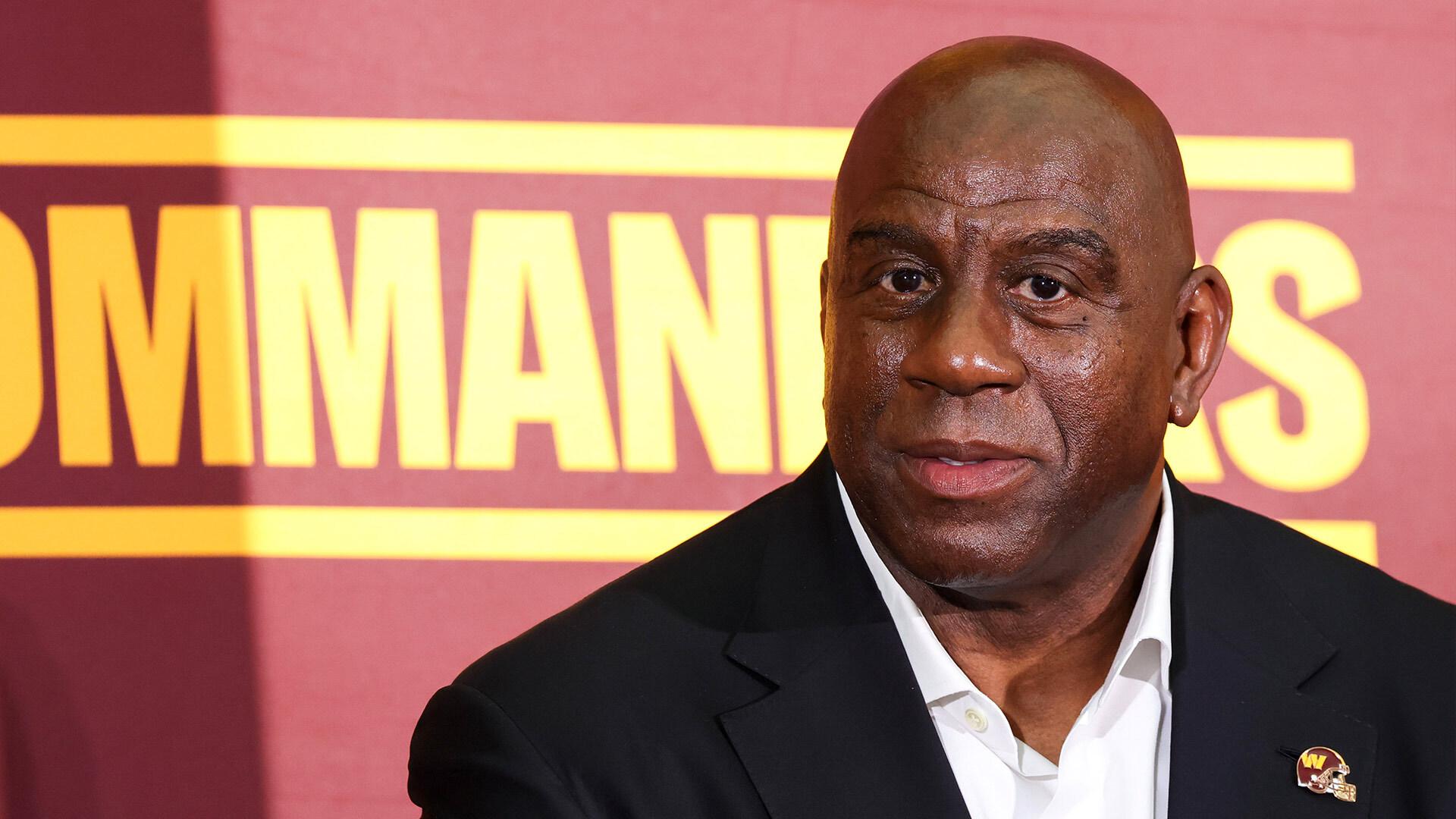 El copropietario de los Commanders, Magic Johnson, está 'en total incredulidad' por el empate del equipo en la prórroga ante los Giants